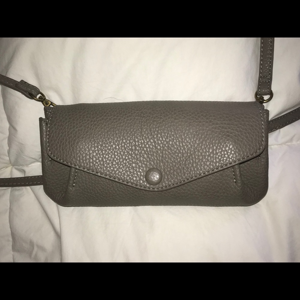 Grey small shoulder strap satchel